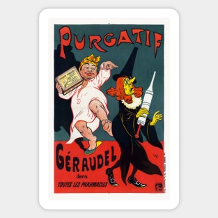 Purgatif Géraudel France Vintage Poster 1895 Sticker